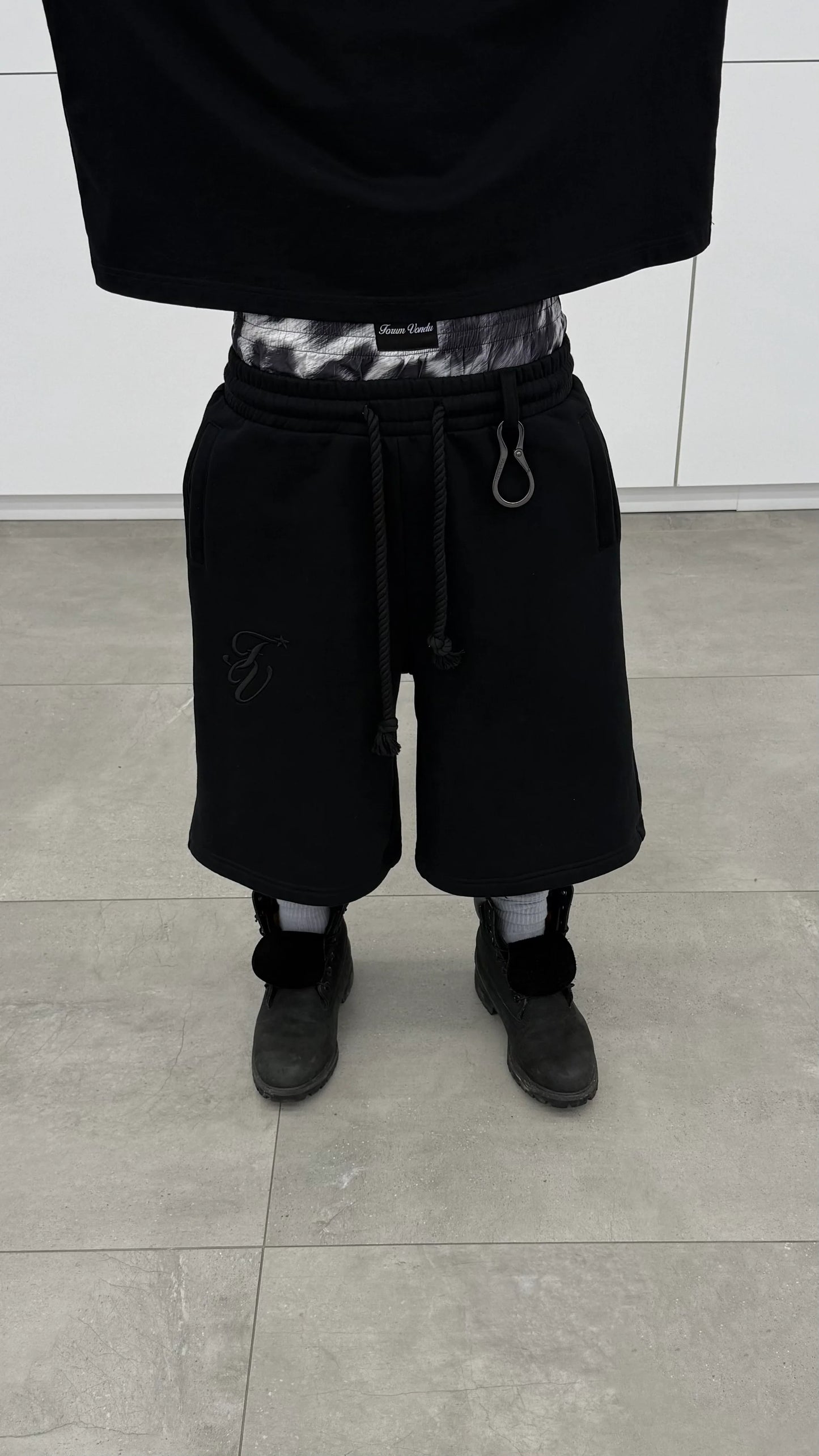 Thick cotton long-sleeved shorts
