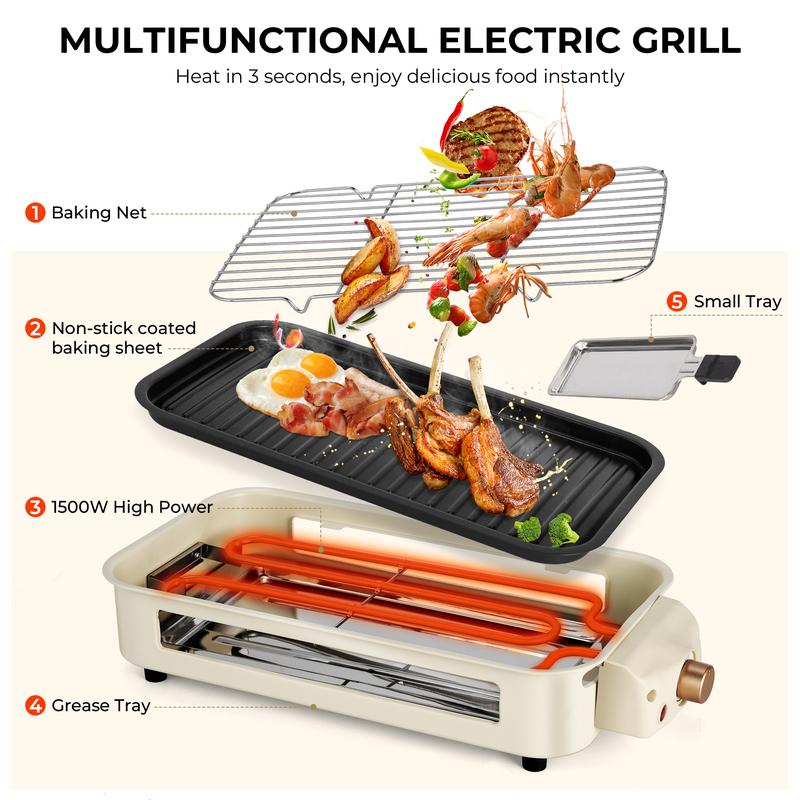 Electric 2-in-1 Indoor Grill